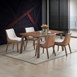 Ginny Walnut Dining Table & Wingback Side Chairs