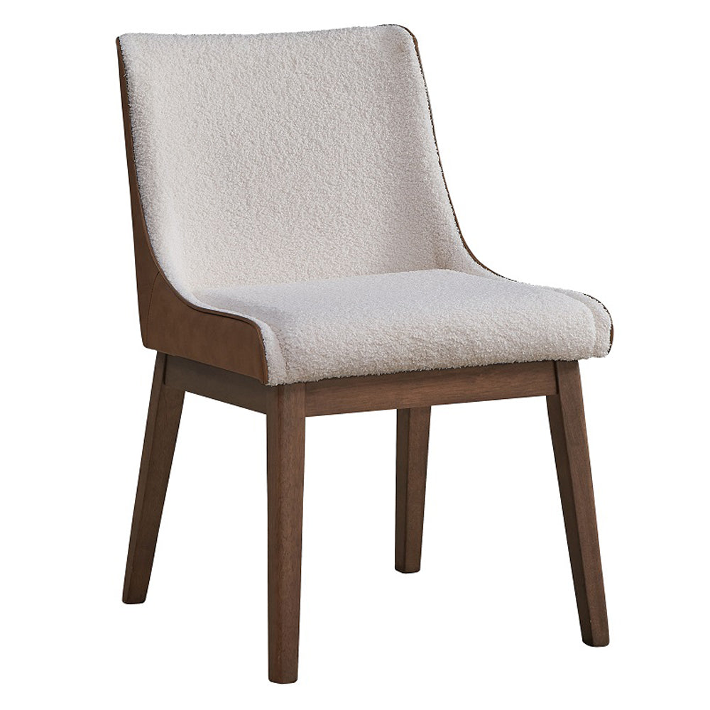 Ginny Walnut Dining Table & Wingback Side Chairs