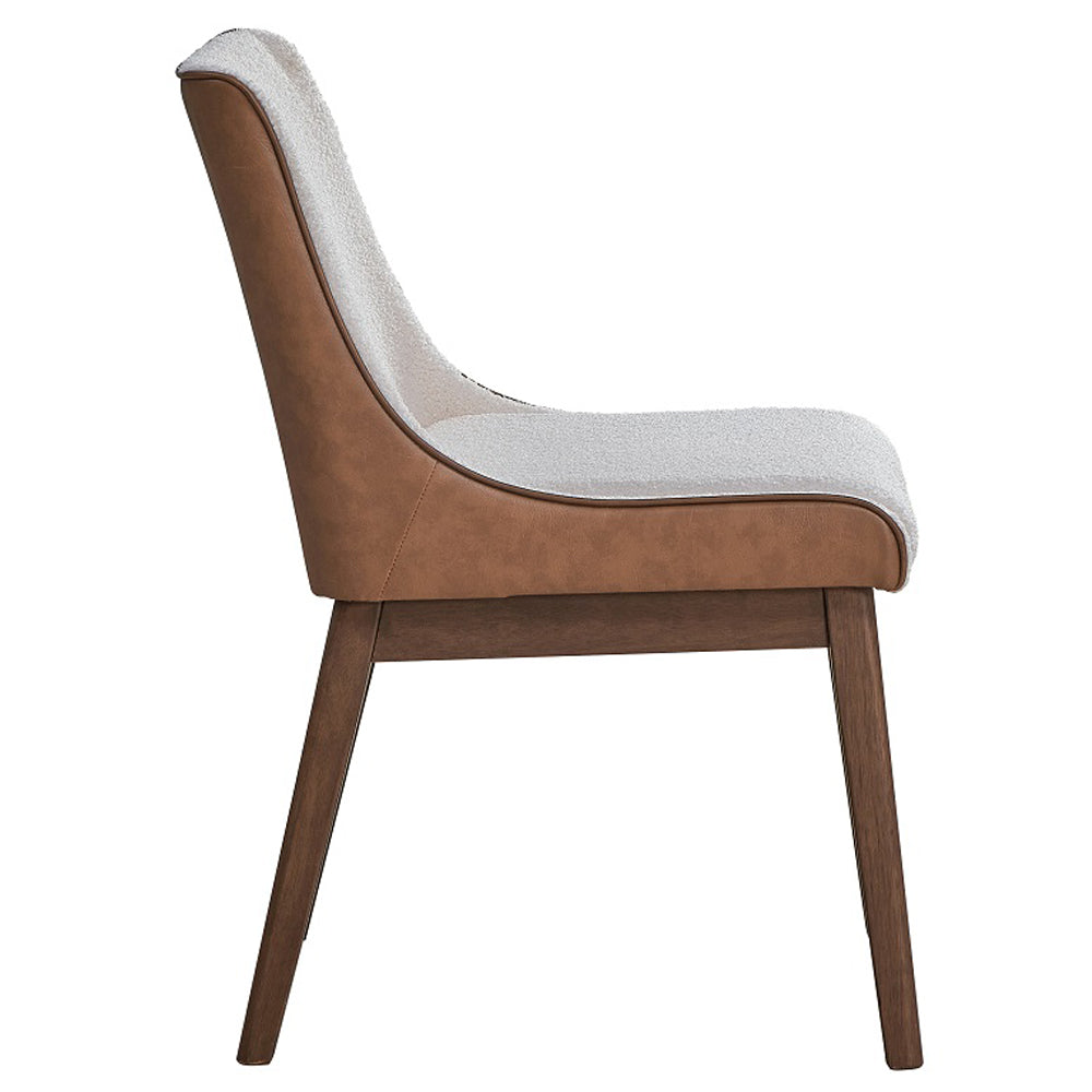Ginny Walnut Dining Table & Wingback Side Chairs
