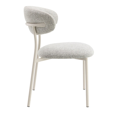 Kalam Ceramic Top Dining Table & Boucle Side Chairs
