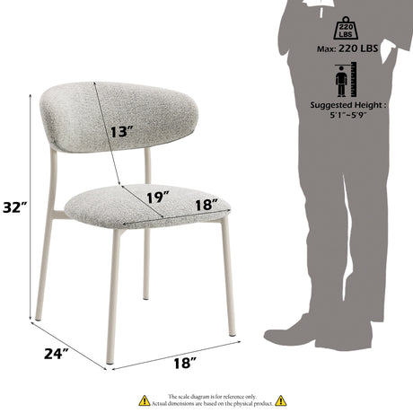 Kalam Ceramic Top Dining Table & Boucle Side Chairs