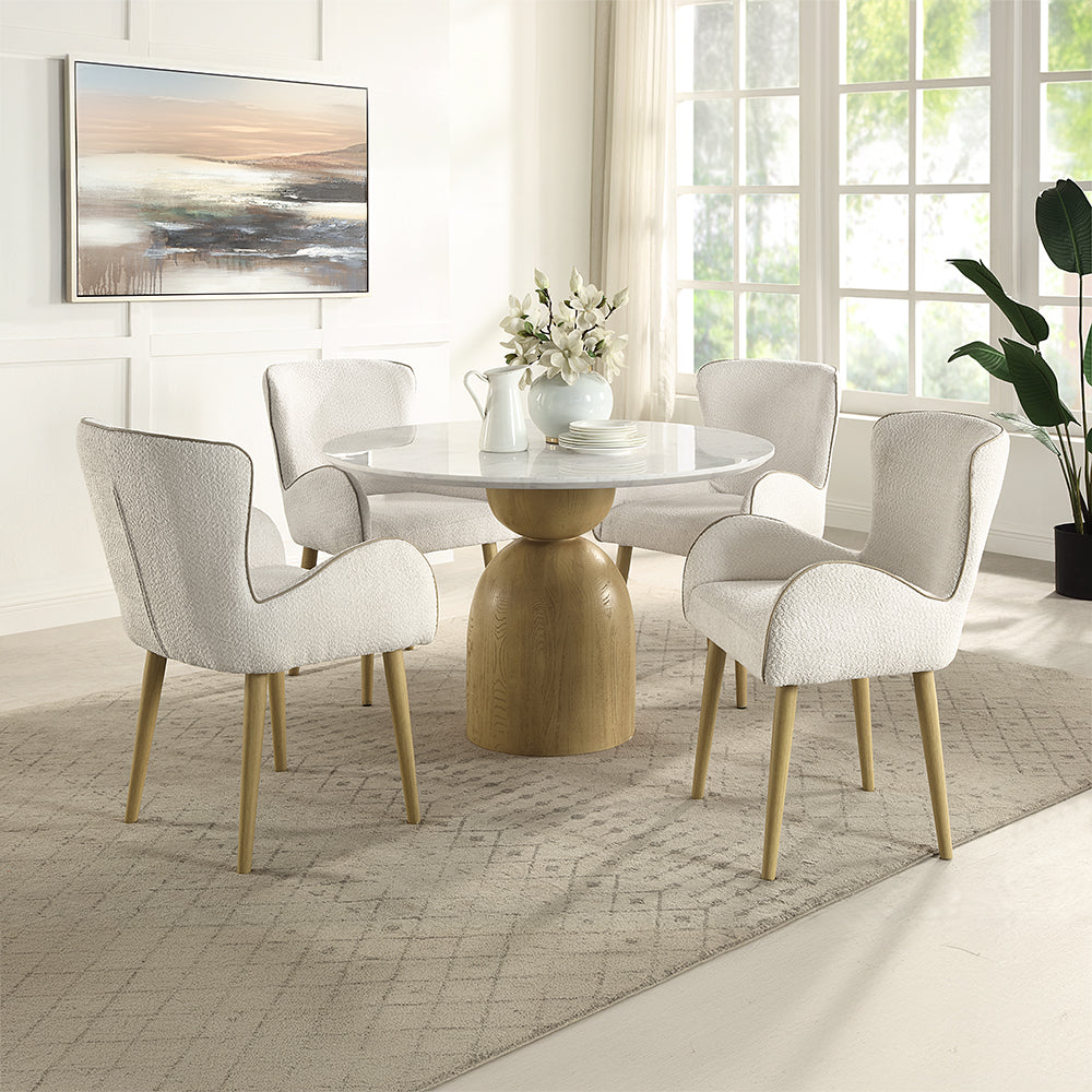 Qwin Round Marble Dining Collection