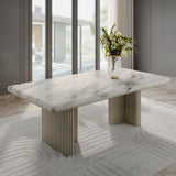 Charity Marble Top Dining Table & Arm Chairs