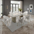 Charity Marble Top Dining Table & Arm Chairs