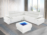 Infinity mirror coffee table ottoman with LED visual effects for modern living rooms