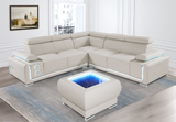 Delaware sectional featuring adjustable headrests in a sleek modern lounge setting