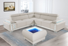 Delaware sectional featuring adjustable headrests in a sleek modern lounge setting