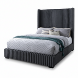 Adam Upholstered Wingback Bed - Queen & King