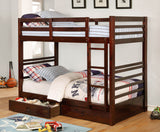 California IV Transitional Wood Bunk Bed with Attached Ladder - Twin over Twin or Twin over Full - fbc5fe29765414a6711518344a00834242af93c9_CM_BK588T_EX_1_1