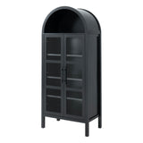 Gateshead 72" Arched Display Cabinet with Glass Doors & Adjustable Shelves – view 4