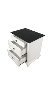 Hyde Traditional 3-Drawer Nightstand with Solid Wood Legs – view 11