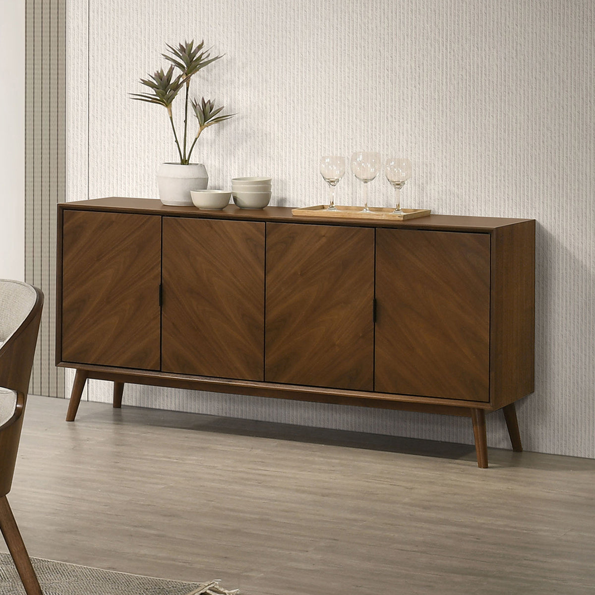 Hillerod Mid-Century Modern 59" Round Pedestal Dining Set & Sideboard - Sideboard