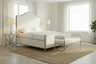 Vilna Contemporary Forged Steel Upholstered Bed & Bench - Full Bed
