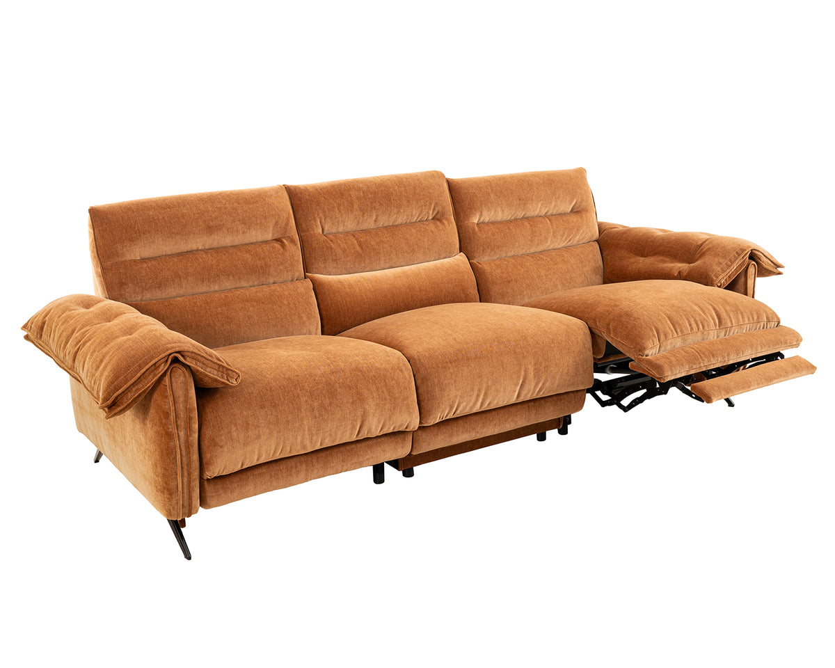 Morley Contemporary Power Reclining Sofa, Loveseat & Recliner with USB Ports - Pillow-Top Arms