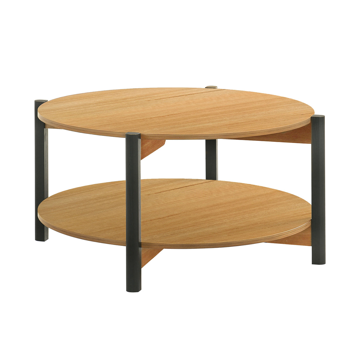 Hyde Transitional Coffee & End Tables - Round Coffee Table, Round End Table or Storage Coffee Table