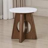 Lemvig Organic Modern Genuine Marble Coffee & End Table - End Table