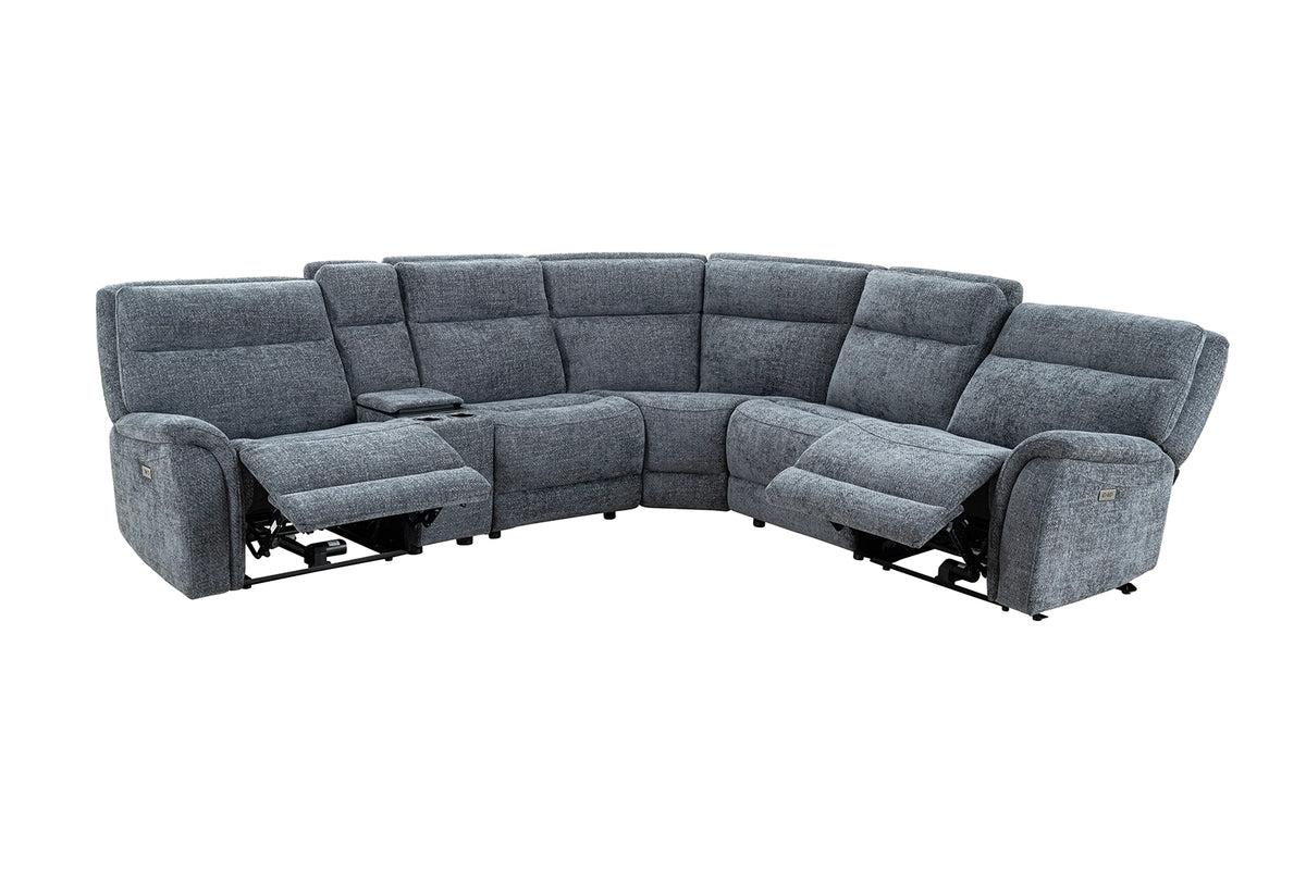Mattheus Oversized Power Reclining Sectional - USB, Cup Holders & Cooler Console