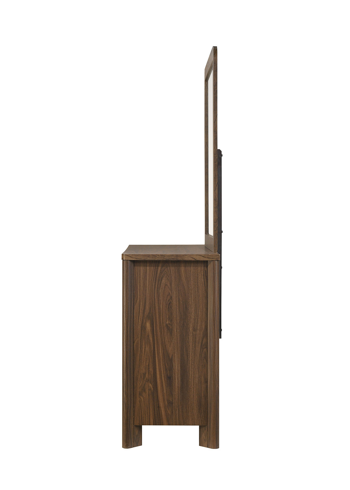 Hayward Mid-Century Modern Bedroom Collection - LED Channeled Headboard Bed, Dresser, Chest & USB Nightstand in Walnut