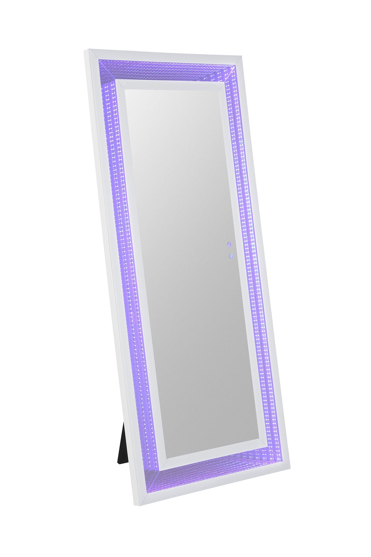 Solinus Hollywood Glam LED Floor Mirror with Bluetooth Speaker – White, view 8