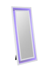 Solinus Hollywood Glam LED Floor Mirror with Bluetooth Speaker – White, view 8