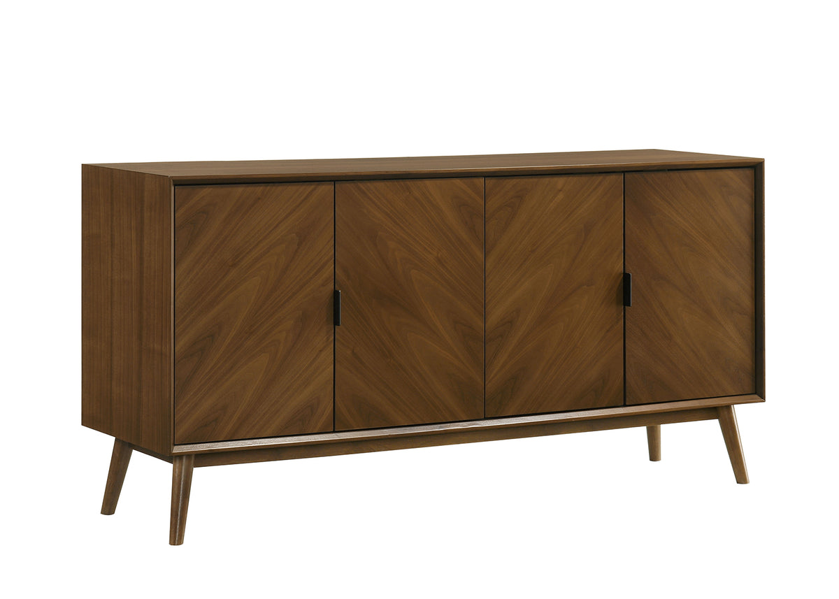 Hillerod Mid-Century Modern 59" Round Pedestal Dining Set & Sideboard – Walnut, view 7