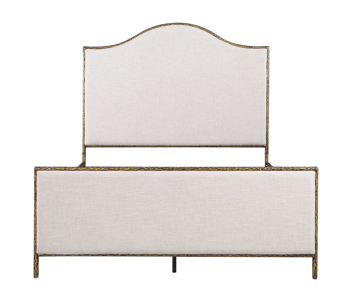 Vilna Contemporary Forged Steel Upholstered Bed & Bench – view 7