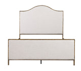 Vilna Contemporary Forged Steel Upholstered Bed & Bench – view 7