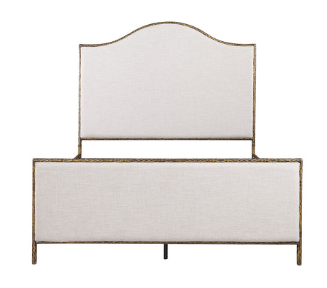 Vilna Contemporary Forged Steel Upholstered Bed & Bench – view 7
