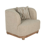Sarabi Contemporary Sofa, Loveseat & Chair with Plinth Wood Base - Chair