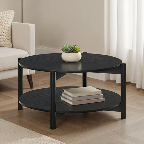Hyde Transitional Coffee & End Tables - Round Coffee Table