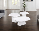 Amico Ceramic Pedestal Coffee & End Tables – White, view 7