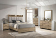 Posey Channeled Upholstered Shelf Bed & Bedroom Set - Queen Bed Only