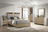 Posey Channeled Upholstered Shelf Bed & Bedroom Set - Queen Bed Only
