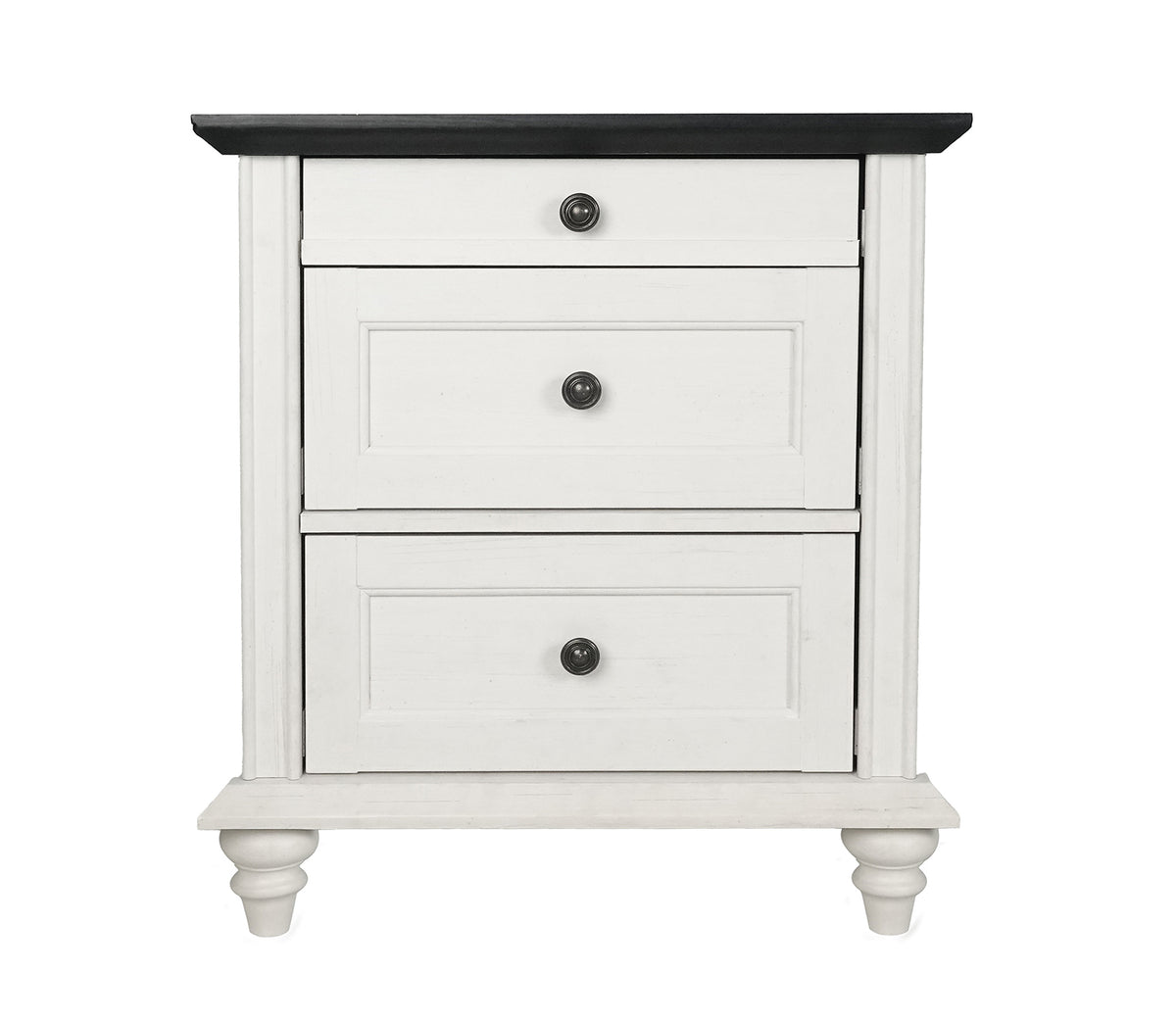 Hyde Traditional 3-Drawer Nightstand with Solid Wood Legs – view 10