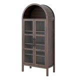 Gateshead 72" Arched Display Cabinet with Glass Doors & Adjustable Shelves – view 8