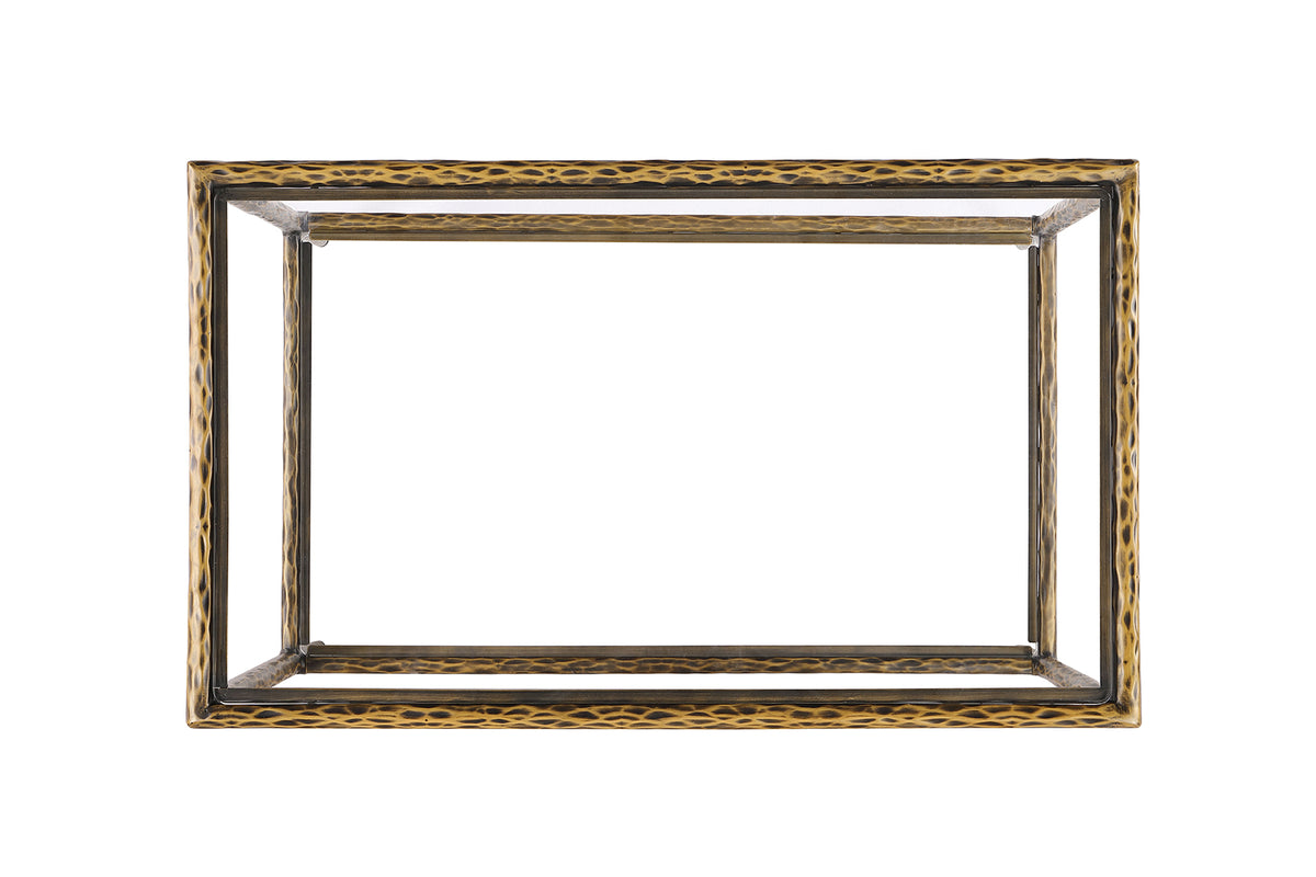 Helma Tempered Glass Coffee & End Table with Forged Metal Base – view 8