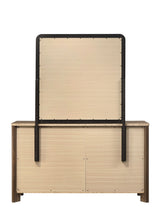Hayward Mid-Century Modern Bedroom Collection - LED Channeled Headboard Bed, Dresser, Chest & USB Nightstand in Walnut