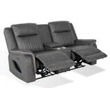 Arturus Transitional Power Reclining Sofa, Loveseat & Recliner - LED Lights & Storage Console