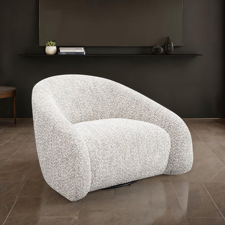 Kyria 360-Degree Swivel Accent Chair - Light Brown