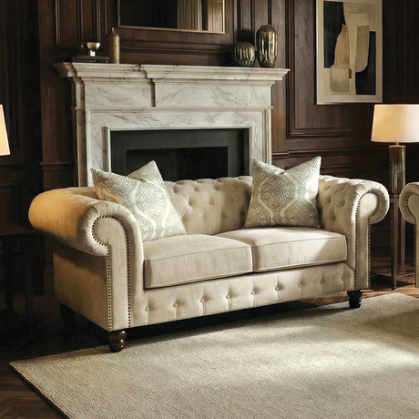 Ammirati Traditional Chesterfield Sofa, Loveseat & Chair - Loveseat