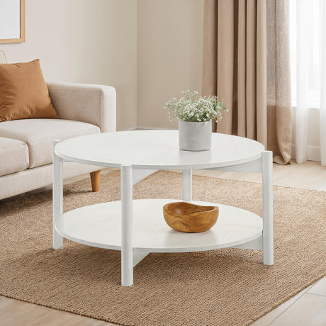 Hyde Transitional Coffee & End Tables - Round Coffee Table