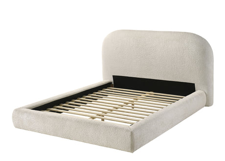 Whitnash Contemporary Round-Profile Upholstered Platform Bed – view 2