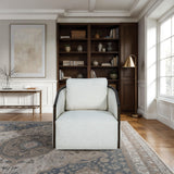 Zebina Swivel Bucket Accent Chair - White
