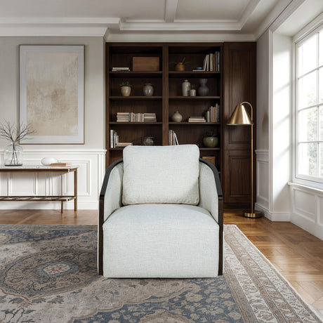Zebina Swivel Bucket Accent Chair - White