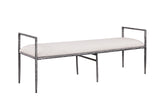 Valda Forged Steel Upholstered Bed & Bench - Bench