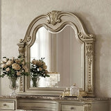 Fromberg Traditional Sleigh Bed & Bedroom Set with Marble Tops - Mirror