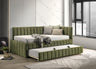 Nardi Channel-Tufted Twin Daybed with Trundle - Olive Green