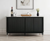 Maidstone Contemporary 71" Server with Sintered Stone Top & Reeded Panels - 