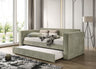 Walsall Upholstered Twin Daybed with Trundle - Light Green