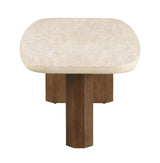 Florian Organic-Shape Travertine Coffee & End Table – view 5